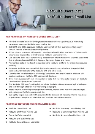 NetSuite Users Email List