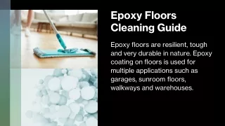 epoxy floors cleaning guide