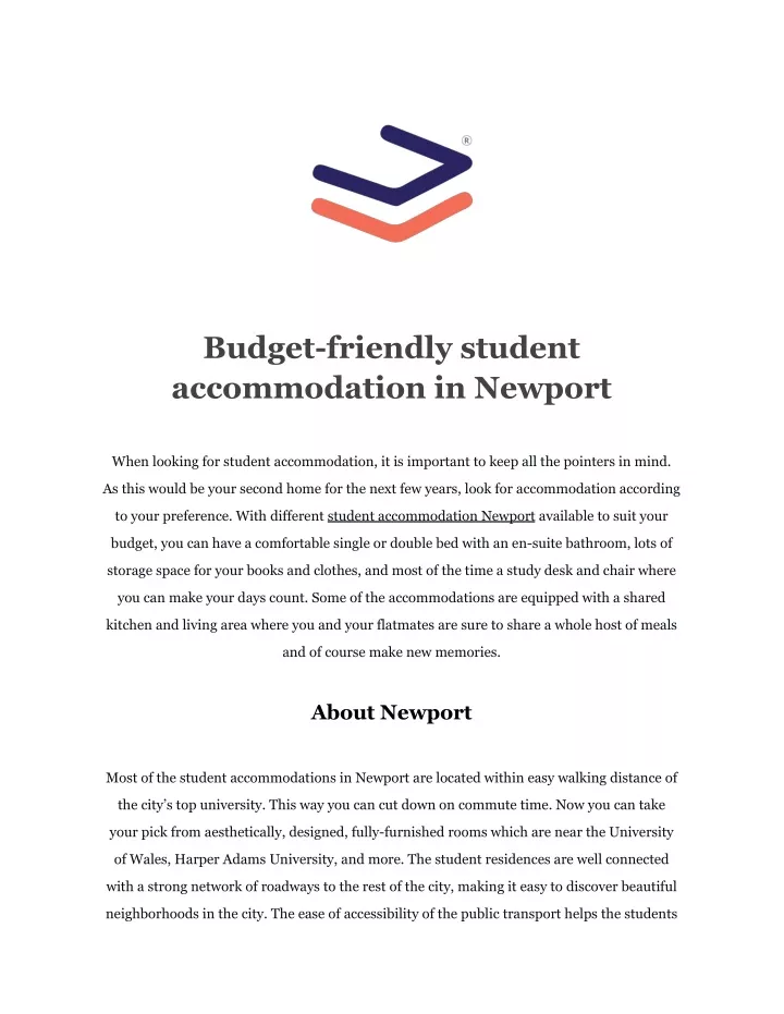 budget friendly student accommodation in newport