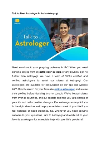 Talk to Best Astrologer in India-Astroyogi (1)