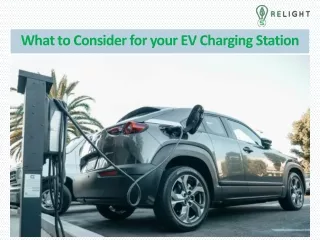 What to Consider for your EV Charging Station