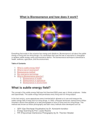 What is Bioresonance and how does it work(1)