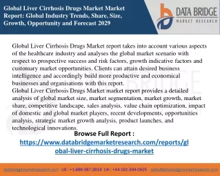 Global Liver Cirrhosis Drugs Market