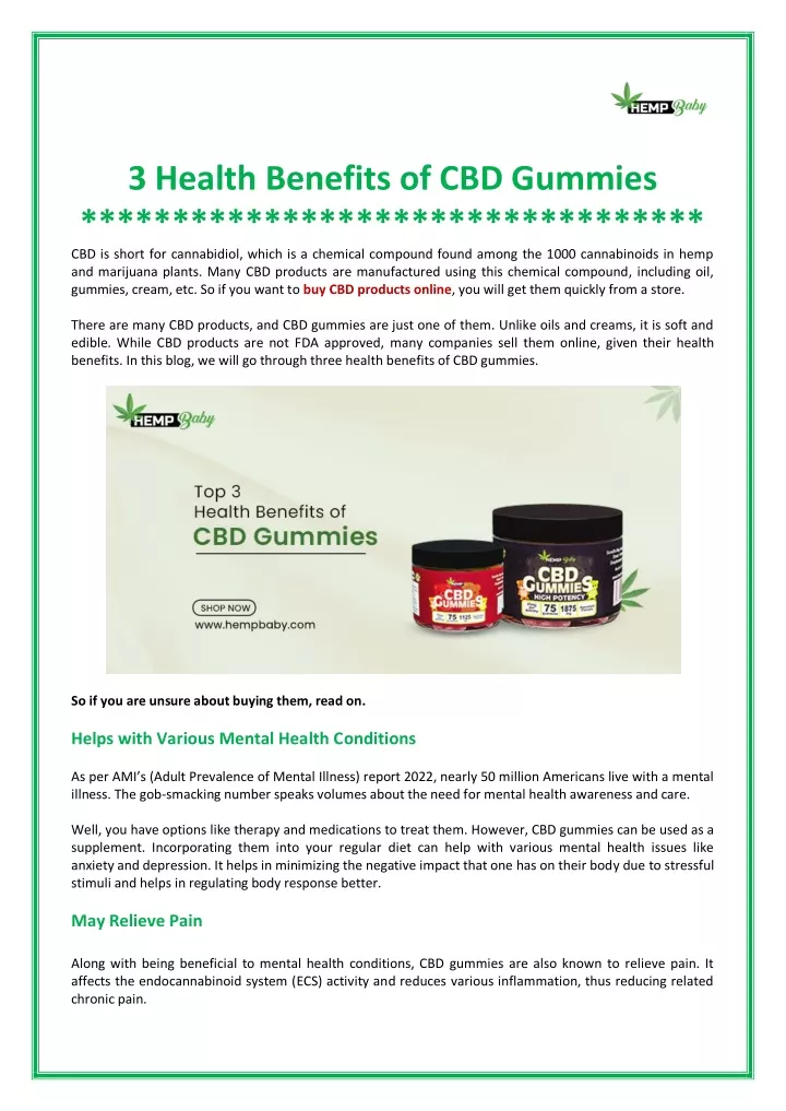 3 health benefits of cbd gummies cbd is short