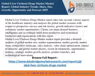 Global Liver Cirrhosis Drugs Market