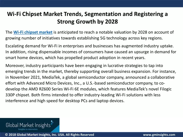 wi fi chipset market trends segmentation