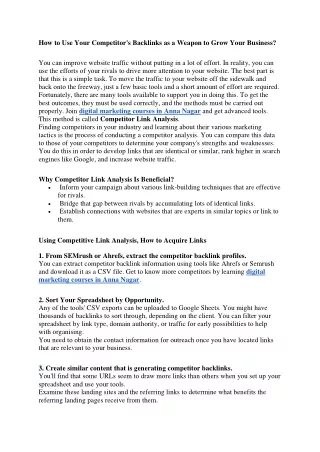how to use your competitor s backlinks