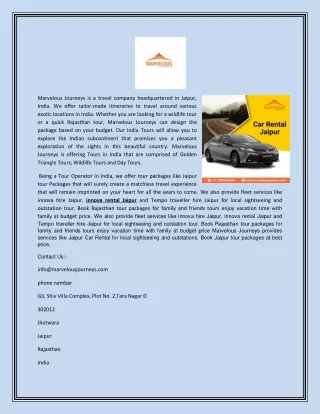 Jaipur Car Rental