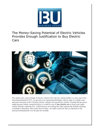 the money saving potential of electric vehicles