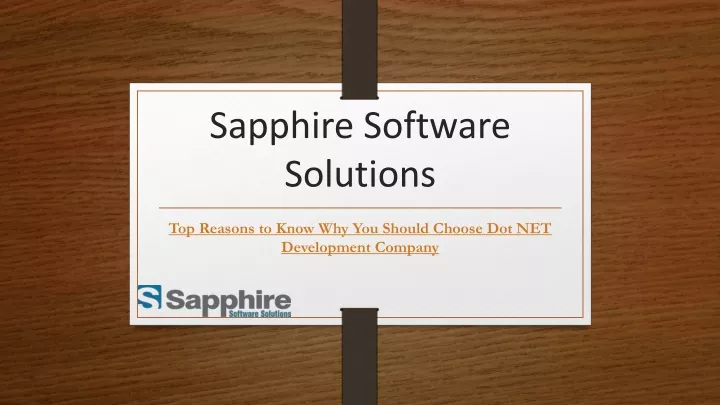 sapphire software solutions