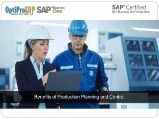 Benefits of Production Planning and Control