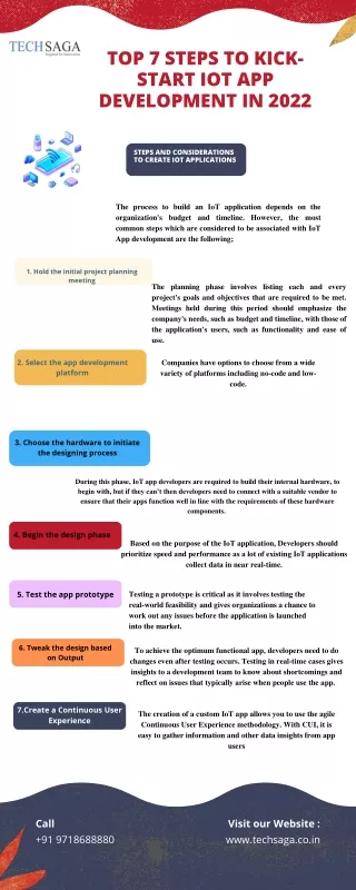 top 7 steps to kick start iot app development