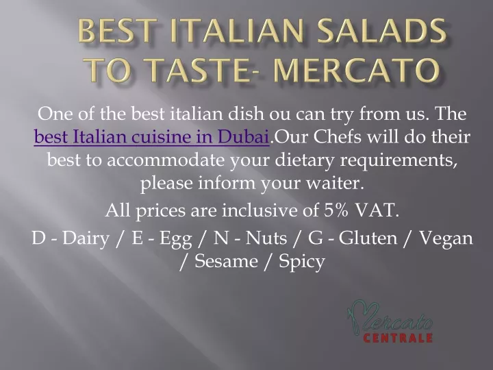 best italian salads to taste mercato