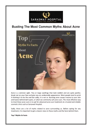 busting the most common myths about acne