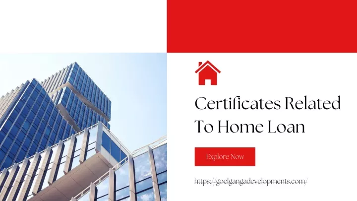 certificates related to home loan