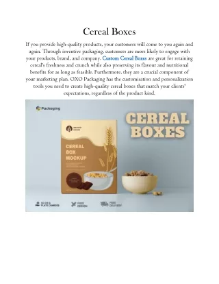 cereal boxes