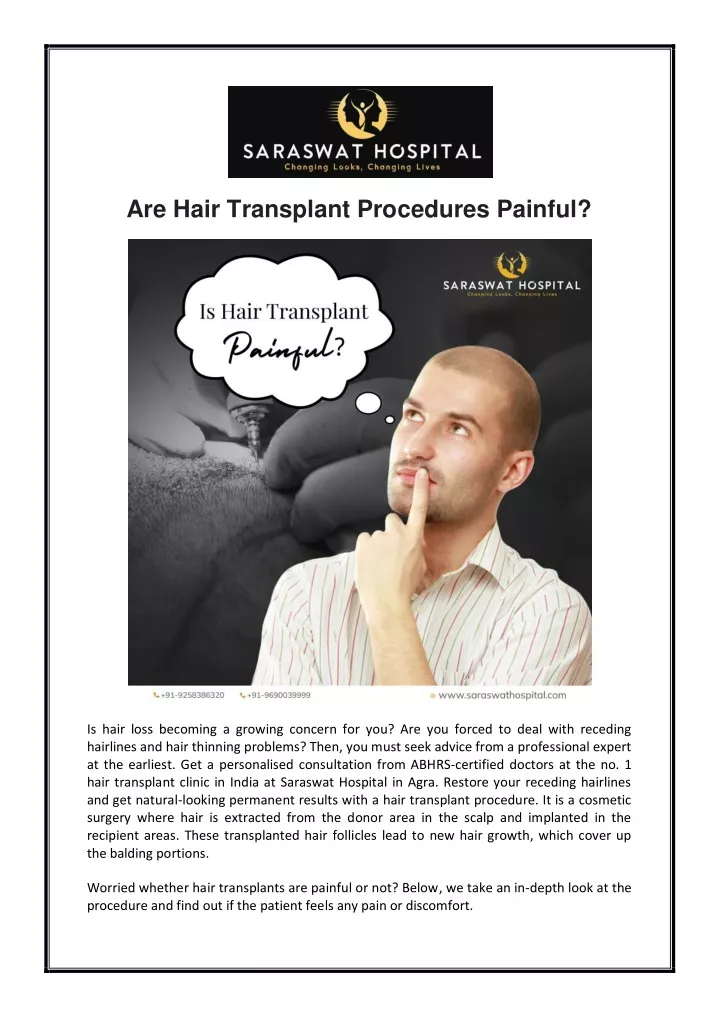 are hair transplant procedures painful