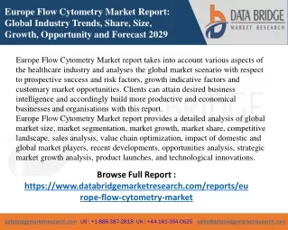 Europe Flow Cytometry Market – Industry Trends and Forecast to 2029