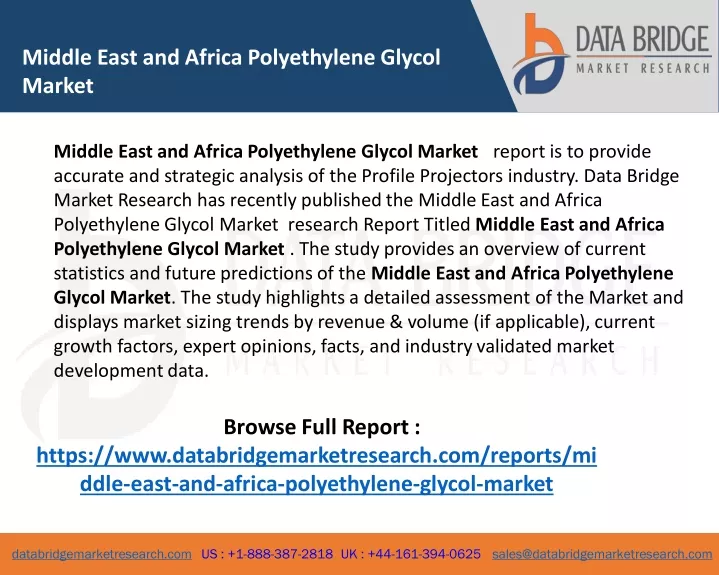 middle east and africa polyethylene glycol market
