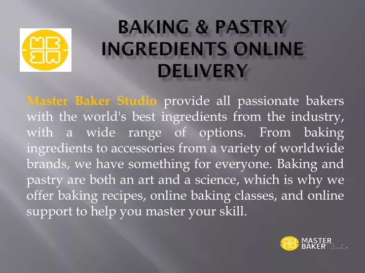 baking pastry ingredients online delivery