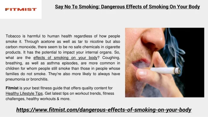 say no to smoking dangerous effects of smoking
