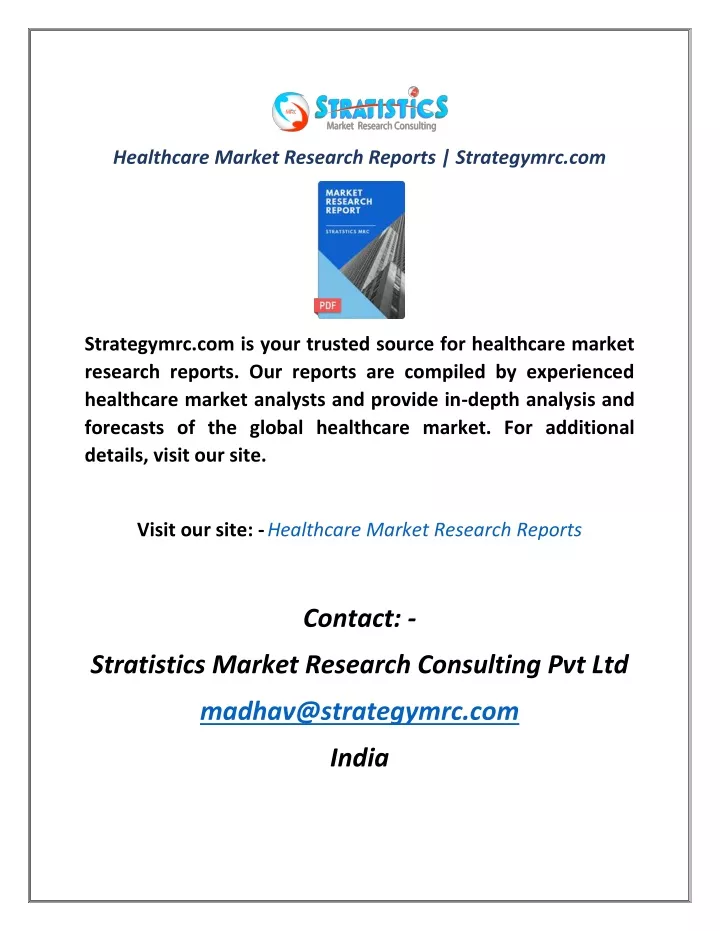 healthcare market research reports strategymrc com