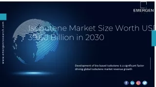 Isobutene Market Size Worth USD 39.60 Billion in 2030