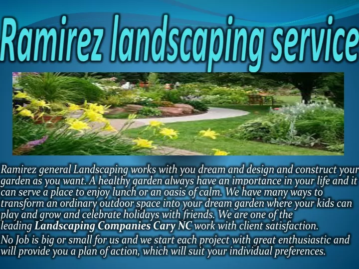 ramirez landscaping service