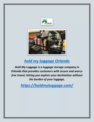 Hold My Luggage Orlando | Holdmyluggage.com