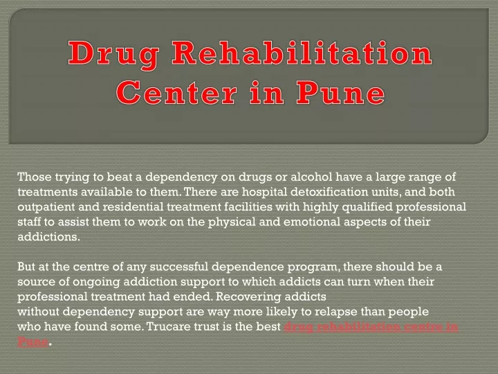 drug rehabilitation center in pune