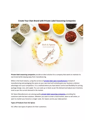 create your own brand with private label