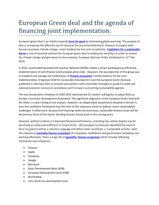 Finance ecosystem syatem