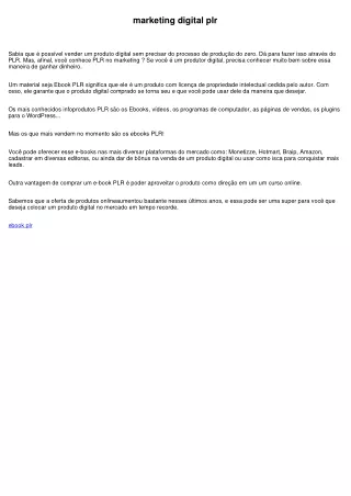 marketing digital plr