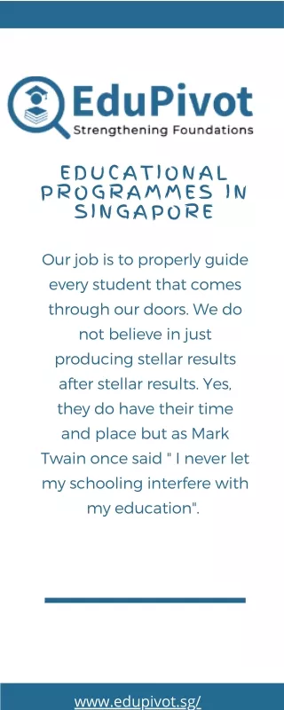 Educational Programmes in Singapore