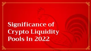 Crypto Liquidity Pools