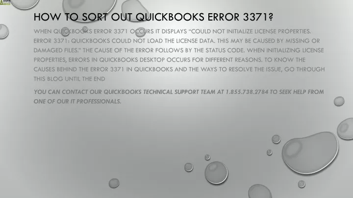 how to sort out quickbooks error 3371