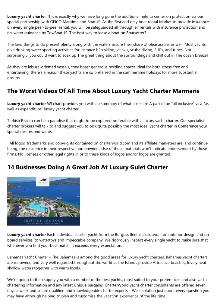 luxury yacht charter this is exactly why we have