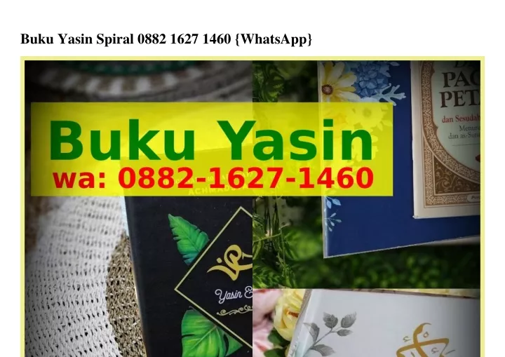 buku yasin spiral 0882 1627 1460 whatsapp