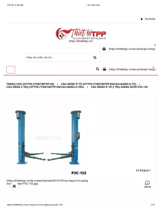 Cầu nâng 2 trụ thuỷ lực Italy kiểu cổng dưới 3,2 tấn HPA P2C-132