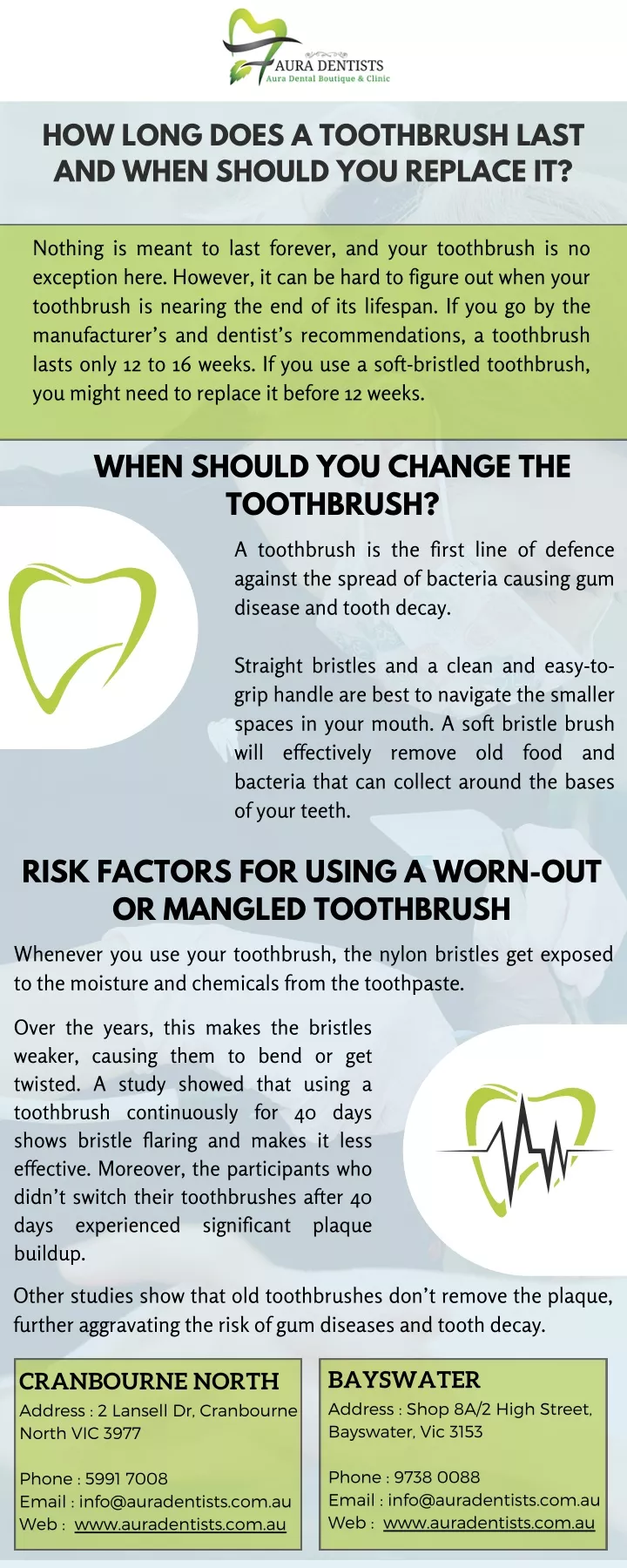 how long does a toothbrush last and when should