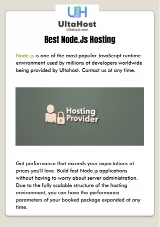 best node js hosting