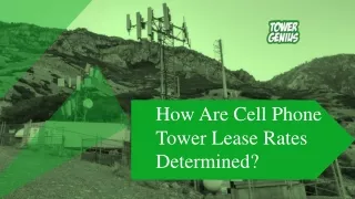 How Are Cell Phone Tower Lease Rates Fixed? | Tower Genius