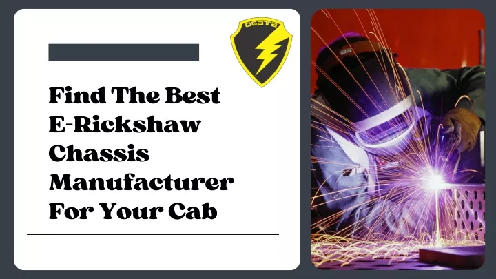 find the best e rickshaw chassis manufacturer