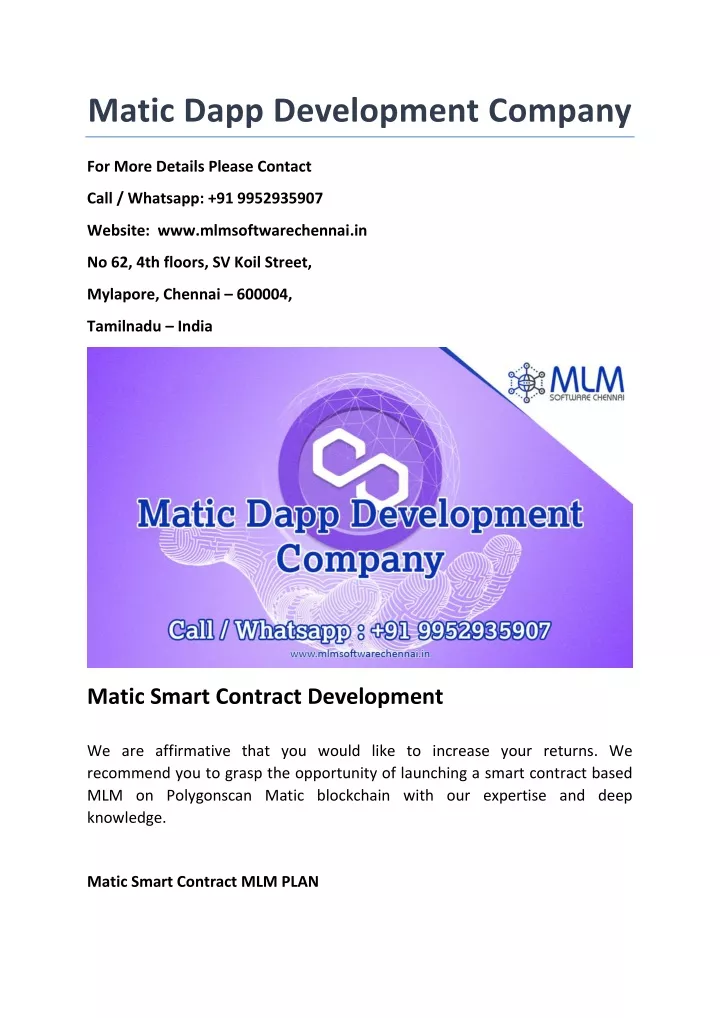 matic dapp development company
