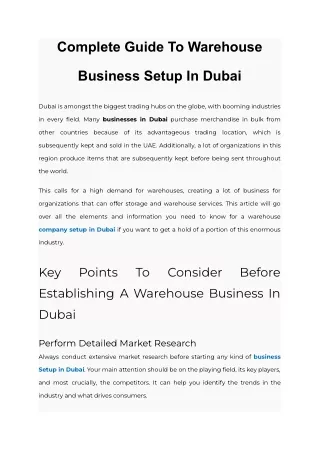 complete guide to warehouse