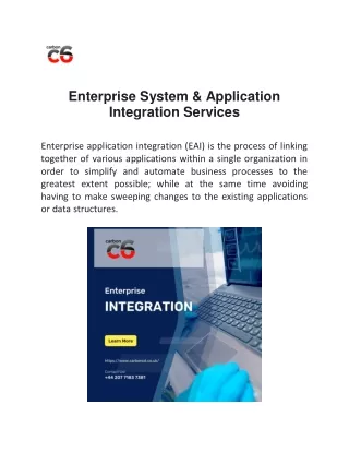 Enterprise System & Application Integration Services