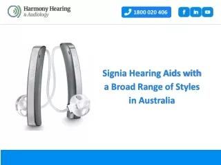 Signia Hearing Aids with a Broad Range of Styles in Australia