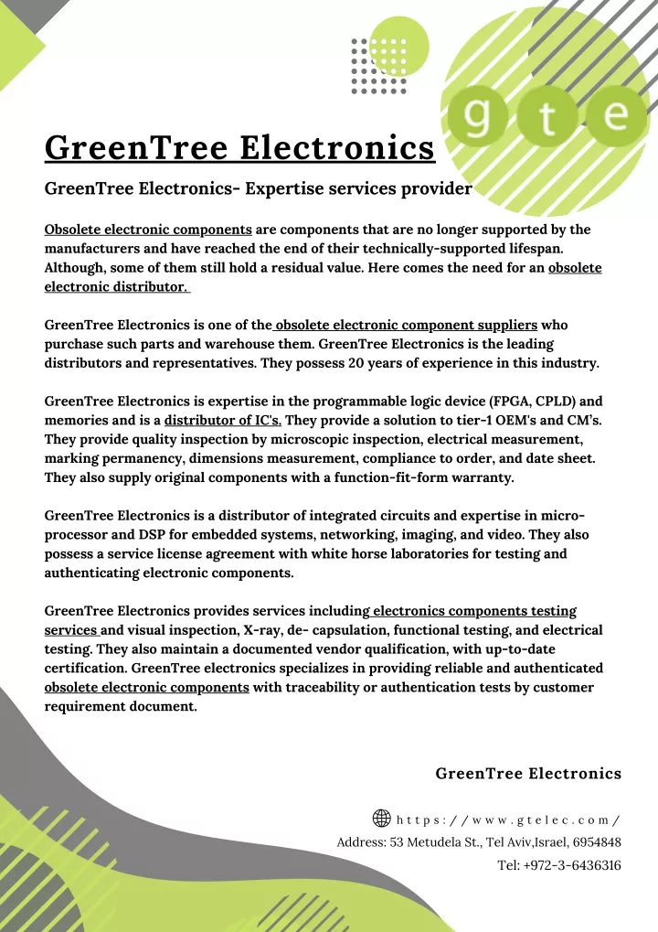 greentree electronics