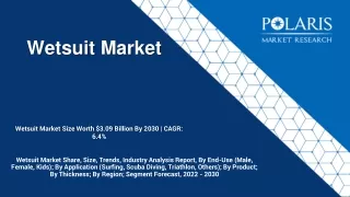 Wetsuit Market Share, Size, Trends, Industry Analysis Report, By End-Use 2030