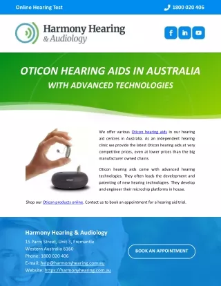 OTICON HEARING AIDS IN AUSTRALIA WITH ADVANCED TECHNOLOGIES